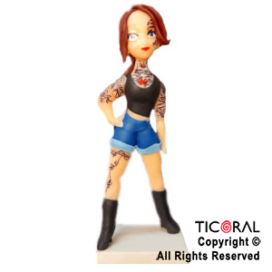 ADORNO MUJER TATUADA A. PORCELANA FRIA x 1